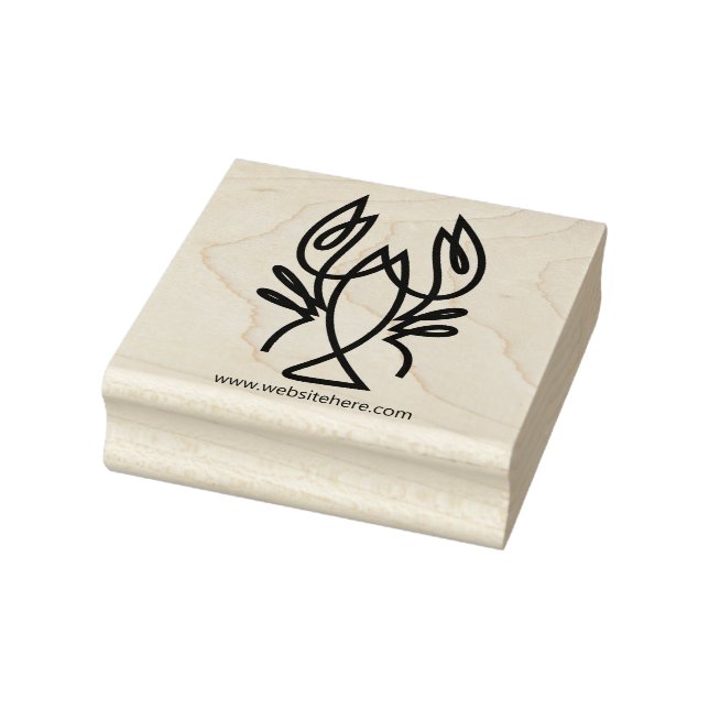 Minimalistische Linienkunst Gummistempel (Stempel)