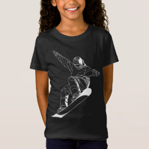 Minimalistische Linienkunst-Illustration eines Sno T-Shirt