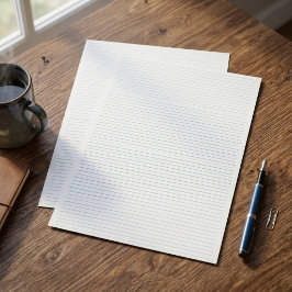Minimalistische, linierte Schreibwarenpapier mit L