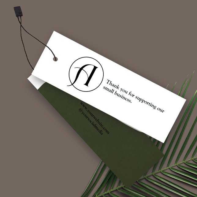 Minimalistische Logo-Business-Hang-Tag-Karte (Von Creator hochgeladen)