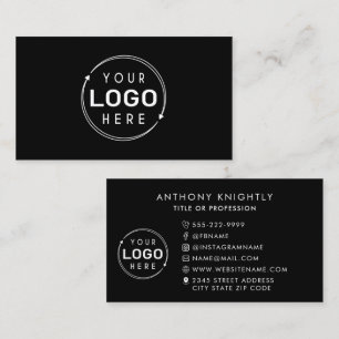 Minimalistische Logo-Social-Media-Icons Visitenkarte