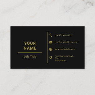 Minimalistische Logo-Typografie für Schwarz und Go Visitenkarte