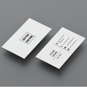 Minimalistische Logo-Typografie in Schwarzweiß Visitenkarte