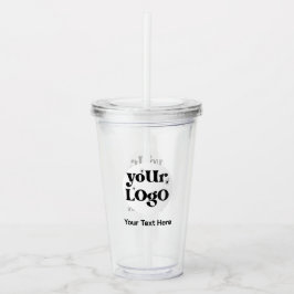 Minimalistische Logos und Texte Acryltrinkbecher