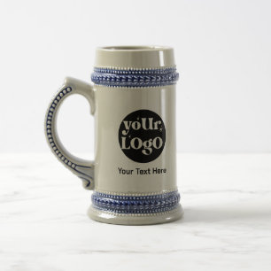 Minimalistische Logos und Texte Bierglas