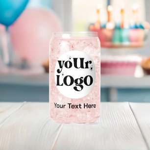 Minimalistische Logos und Texte Dosenglas