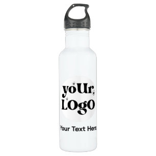 Minimalistische Logos und Texte Edelstahlflasche