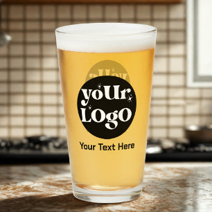 Minimalistische Logos und Texte Glas