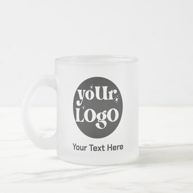 Minimalistische Logos und Texte Mattglastasse (Links)