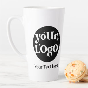 Minimalistische Logos und Texte Milchtasse