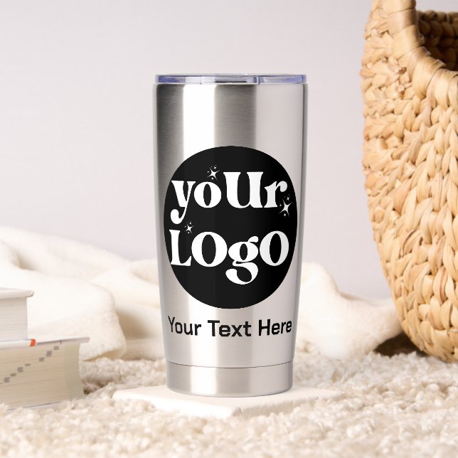Minimalistische Logos und Texte Thermobecher (Wohnzimmer (gedreht))