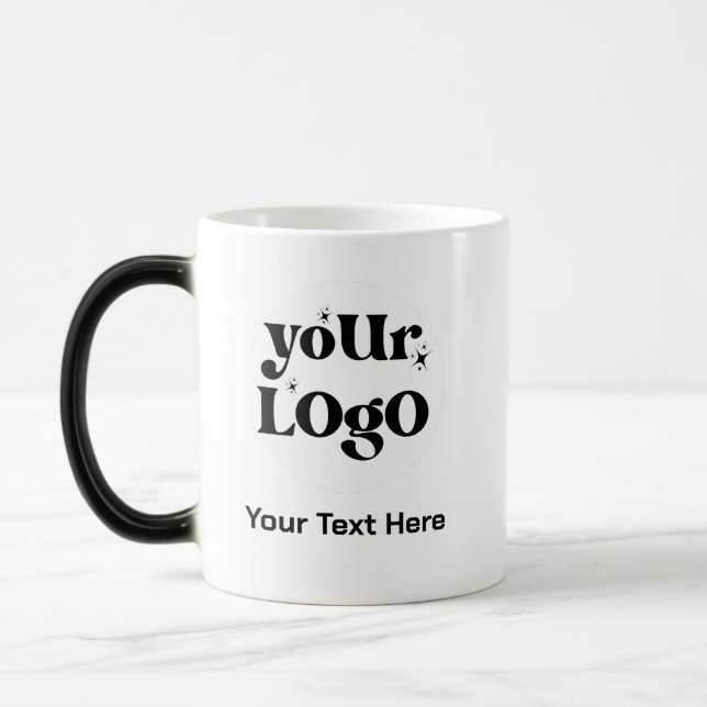 Minimalistische Logos und Texte Verwandlungstasse (Links)