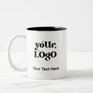 Minimalistische Logos und Texte Zweifarbige Tasse