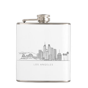 Minimalistische Los Angeles Skyline Illustration Flachmann