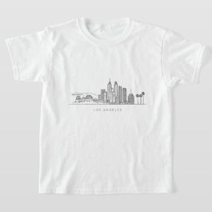 Minimalistische Los Angeles Skyline Illustration T-Shirt