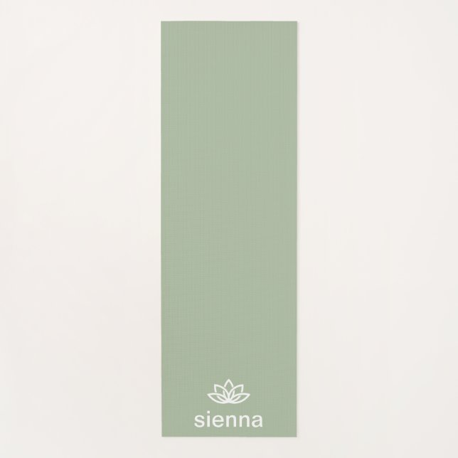 Minimalistische Lotus-Blume Yogamatte (Vorderseite)
