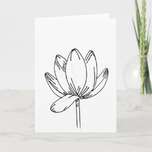 Minimalistische Lotusblumen Mitgefühl Karte