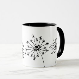 Minimalistische Löwenzahn-Tasse - Hübsche botanisc Tasse