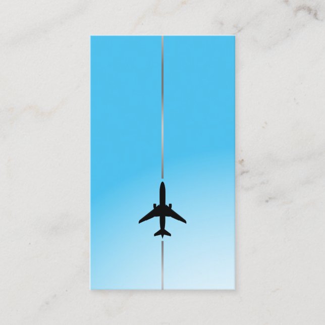 Minimalistische Luftfahrtkarte Visitenkarte (Vorderseite)