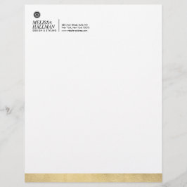 Minimalistische Luxe Floral Logo Designer Imitate  Briefbogen