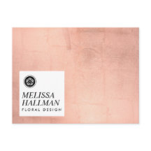 Minimalistische Luxe-Floral-Logo-Rose Gold