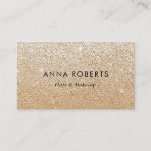 Minimalistische Luxe GoldGlitzer-Geschäftskarte Visitenkarte