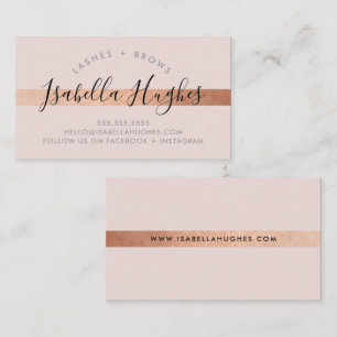 MINIMALISTISCHE luxuriöse Imitate Rose Goldstreife Visitenkarte