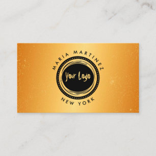 Minimalistische Luxus-Boutique mit Logo Gold Visitenkarte