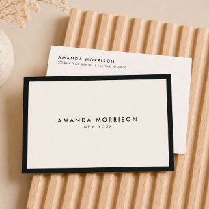 Minimalistische Luxusboutique Schwarz/Elfenbein Postkarte