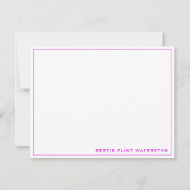 Minimalistische Magenta-Grenz-Karte Mitteilungskarte