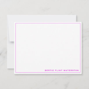 Minimalistische Magenta-Grenz-Karte Mitteilungskarte