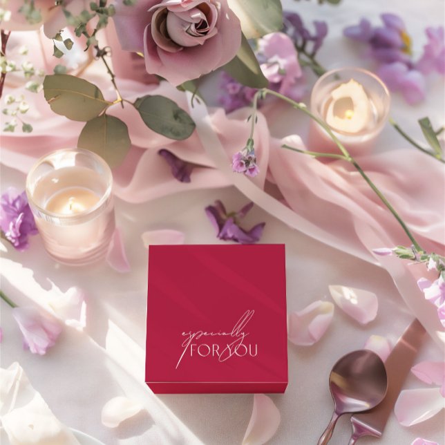 Minimalistische Magenta speziell für Ihre Hochzeit Geschenkschachtel (Minimalist Magenta Especially For You Wedding Favor Boxes)