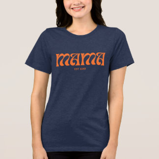 Minimalistische Mama EST Tri-Blend Shirt