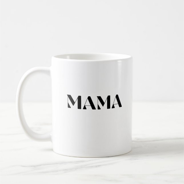 Minimalistische Mama-Tasse - Geschenke für Mama Kaffeetasse (Links)
