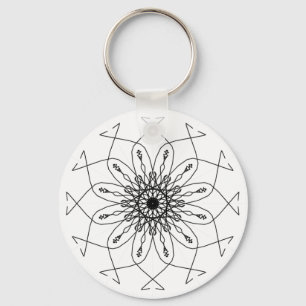 Minimalistische Mandala Schlüsselanhänger