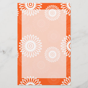 Minimalistische Mandarine Orangenblütenmuster Briefpapier