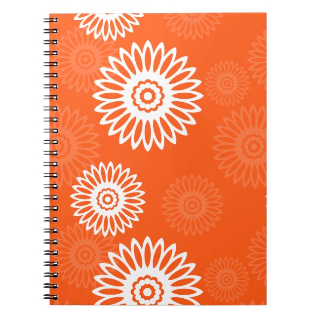Minimalistische Mandarine Orangenblütenmuster Notizblock (Vorderseite)
