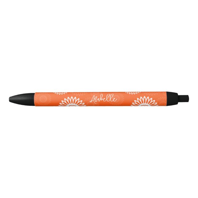 Minimalistische Mandarine Orangenblütenname Kugelschreiber (Vorderseite)