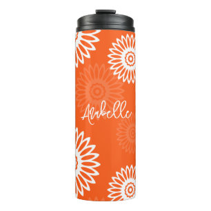 Minimalistische Mandarine Orangenblütenname Thermosbecher