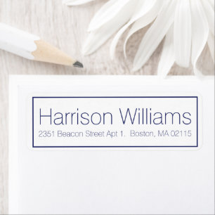 Minimalistische marineblasblaue Grenz Custom Rücks