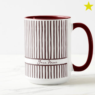 Minimalistische marineblaue Wasserfarbenstreifen m Tasse