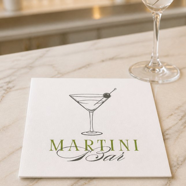 Minimalistische Martini-Bar-Cocktailserviette Serviette (Von Creator hochgeladen)