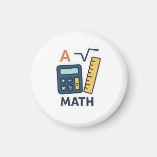 Minimalistische Mathematik - Rechner, Lineal Magnet