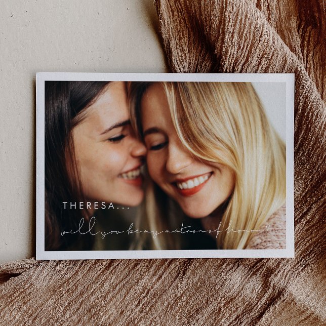 Minimalistische Matron der Ehrenkarte Einladung (Von Creator hochgeladen)