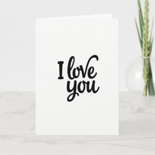 Minimalistische matte Kalligrafie-Liebesskarte Karte