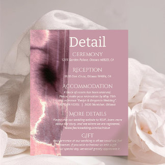 Minimalistische Mauve Dusty Rose Begleitkarte