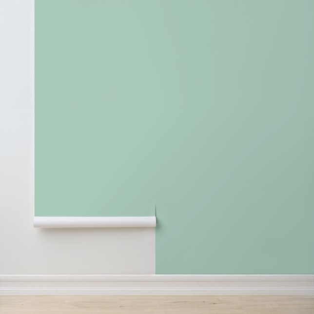 Minimalistische Meeresfrüchte Grün schlichte solid Tapete (Anwendung)