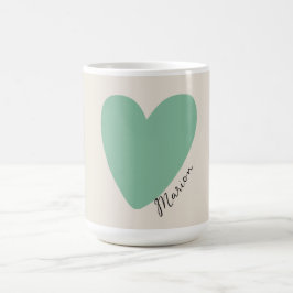 Minimalistische Meeresfrüchte-Grüne Minze Tasse