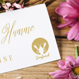 Minimalistische Meeresfrüchte Hochzeitsgäste - Aus Gummistempel