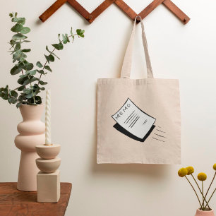 Minimalistische Merkzettel Papier Skizze Handgezei Tragetasche